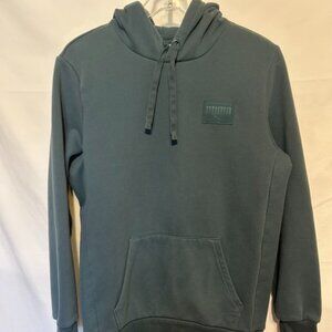 PUMA Hoodie Unisex Hooded Cotton Blend Teal/Green Sweatshirt  ~ Size M
